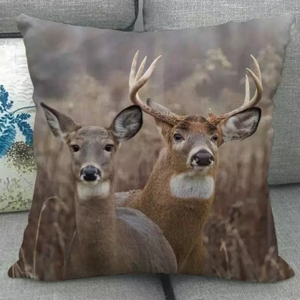 Deer Pillow Cover Antlers Venado Deer Hunting